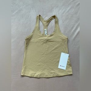 Lululemon Cool Racerback Short Tank *Nulu Size 8 PETN Pecan Tan NWT
